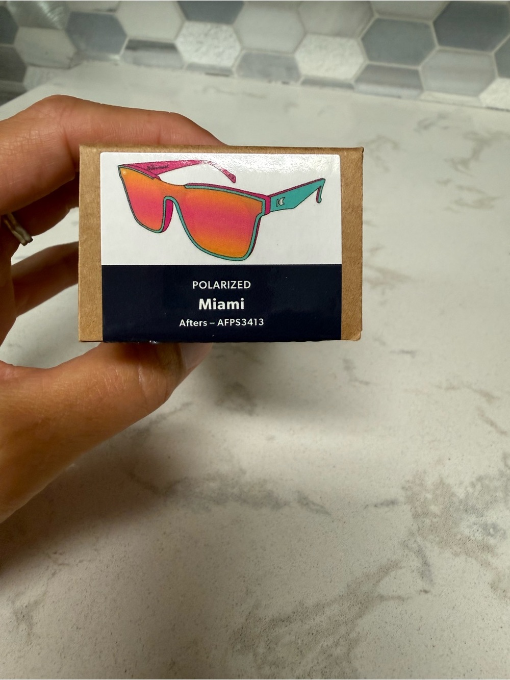 Polarized "Miami" Mirrored Sunglasses - Pink/Orange/Teal